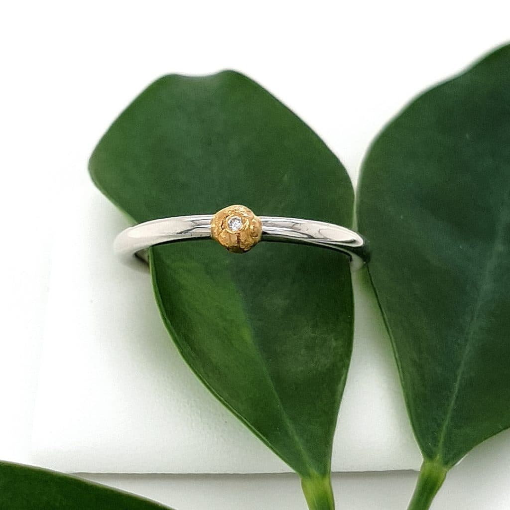 Gold/ Silber Verlobungsring